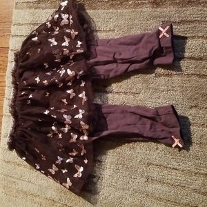 Babystarter pants size 12 m. Butterfly Tulle skirt is attached